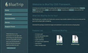 BlueTrip CSS Framework BlueTrip CSS Framework